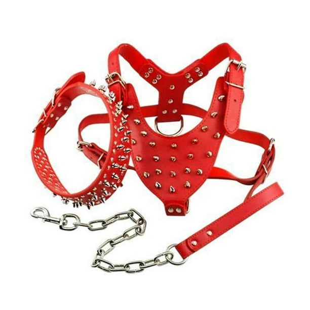 Cool Black Spiked Studded Small Dog Harness PU Leather Pet Walking Vest Bulldog Cool Black Spiked Studded Small Dog Harness PU Leather Pet Walking Vest Bulldog